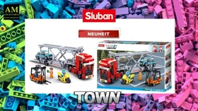 Sluban Town City Scene Car Transporter