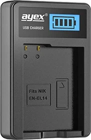 ayex USB Ladegerät für Nikon Akku Typ EN-EL14