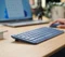Trust Lyra Multi-Device Wireless Keyboard & Mouse Set, blau, USB/Bluetooth, DE Vorschaubild