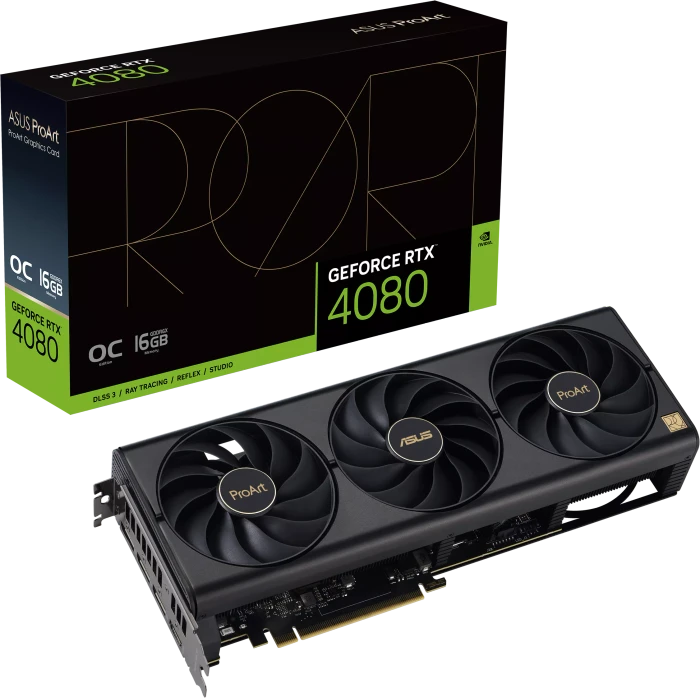 ASUS ProArt GeForce RTX 4080 OC, PROART-RTX4080-O16G, 16GB GDDR6X, HDMI, 3x DP