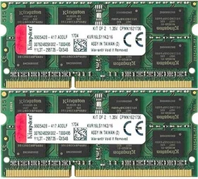 Kingston ValueRAM SO-DIMM 16GB Kit, DDR3L-1600, CL11-11-11, 2RX8