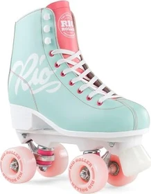 Rio Roller Skript Rollschuhe teal/koralle