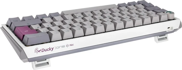 Ducky One 3 Mini, Mist Grey, PBT, LEDs RGB, MX SILENT RGB RED, USB, DE
