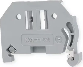 Wago Schraubenlose Endklammer 6mm breit für Tragschiene 35x15 und 35x7,5, grau, 1 Stück