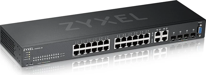 Zyxel GS2220 Rackmount Gigabit Managed Switch, 24x RJ-45, 4x RJ-45/SFP