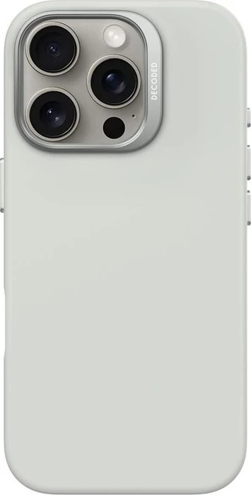 Decoded AntiMicrobial Silicone Back Cover für Apple iPhone 16 Pro Stone Grey