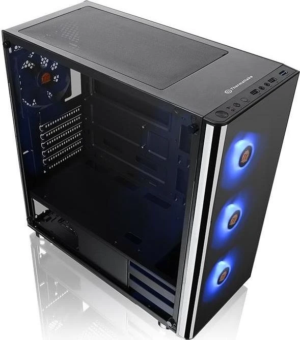 Thermaltake V200 TG RGB, schwarz, Glasfenster