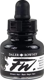 Daler Rowney FW Acrylic Ink black, 29.5ml