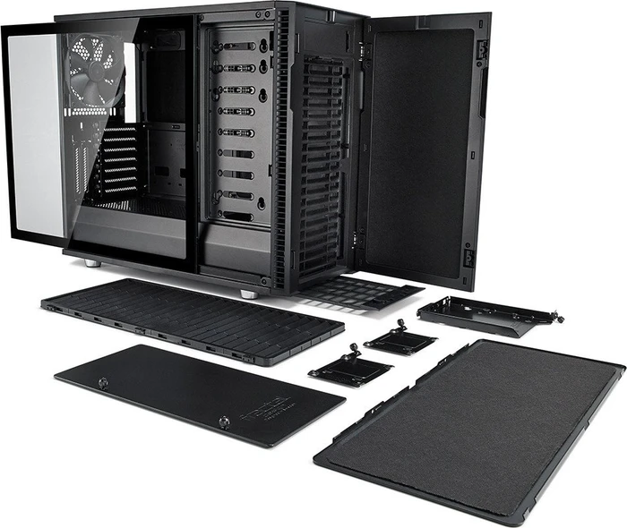 Fractal Design Define R6 Blackout TG, Glasfenster, schallgedämmt