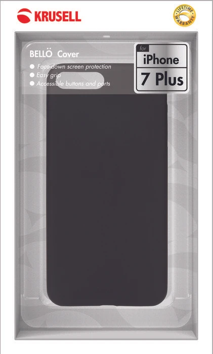 Krusell Bellö Cover für Apple iPhone 7 Plus schwarz