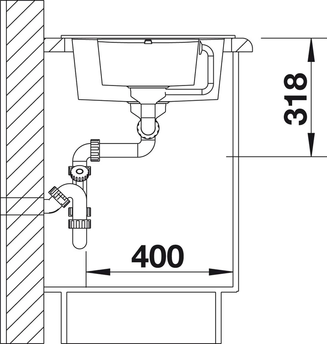 Blanco Metra 6 S Compact Einbau Becken reversibel mit Ablauffernbedienung softweiß