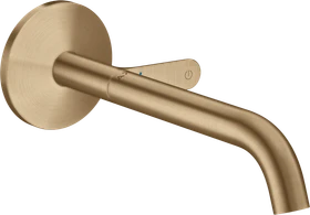 Hansgrohe Axor One Waschbeckenarmatur für Wandmontage Select mit Auslauf 220mm brushed bronze