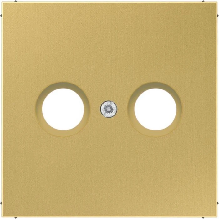 Jung ME 2990 TV C Abdeckung f. 2-Loch SAT-TV-Dose Messing classic