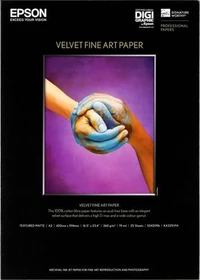 Epson S042096 Fine Art Velvet Inkjetpapier weiß, A2, 260g/m², 25 Blatt