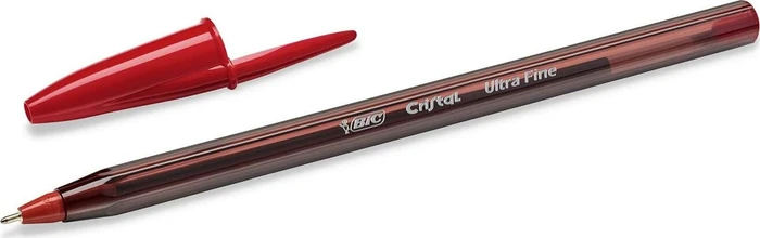 BIC Cristal Exact 0.3mm Kugelschreiber (Mine) rot/transparent, 20er-Pack