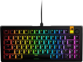 Glorious GMMK 3 HE 75% Pre-built Gaming Keyboard, schwarz, LEDs RGB, Glorious Fox HE, USB, DE (GLO-KB-GMMK3-75-PB-HE-W-BLK-DE)