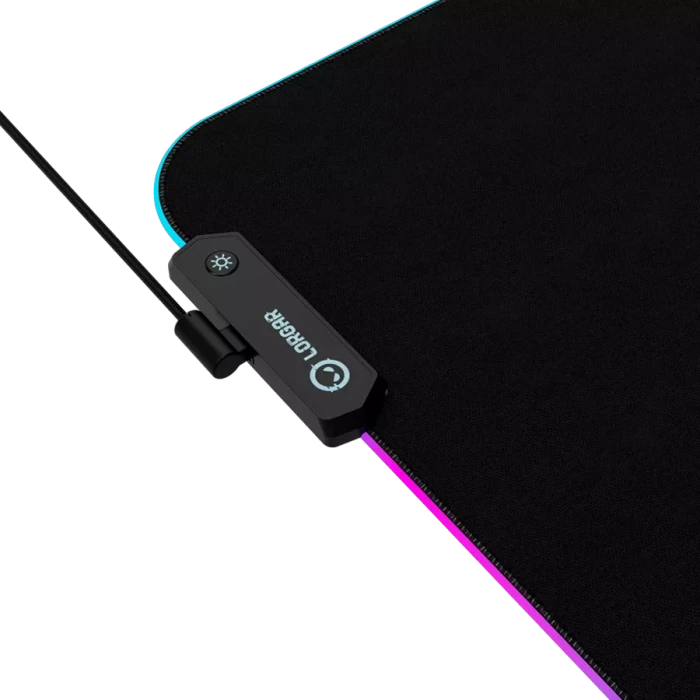 Lorgar Steller 913 Medium RGB Gaming Mousepad, 360x300mm, schwarz