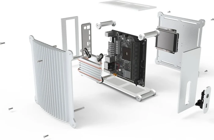 Streacom DB1 Fanless, silber, Mini-ITX