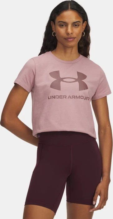 Under Armour Graphic Sportstyle classic Crew Funktionsshirt kurzarm tourmaline pink/maroon mist (Damen)