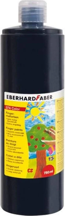 Eberhard Faber EFA Color Fingerfarbe, schwarz, 750ml