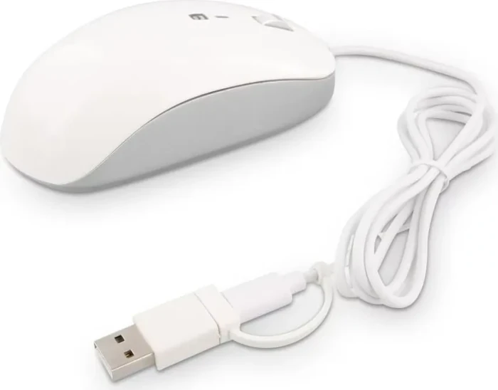 LMP Elite Pro Mouse USB-C weiß/silber, USB