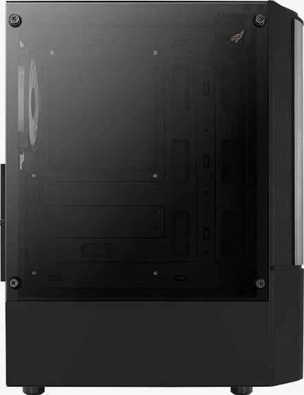 AeroCool Quantum [V2], schwarz, Lüfter LED Fixed RGB, Glasfenster