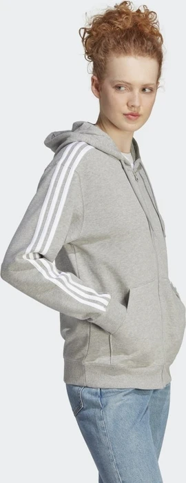 adidas Essentials 3-Streifen French Terry Regular Hoodie medium grey heather (Damen)