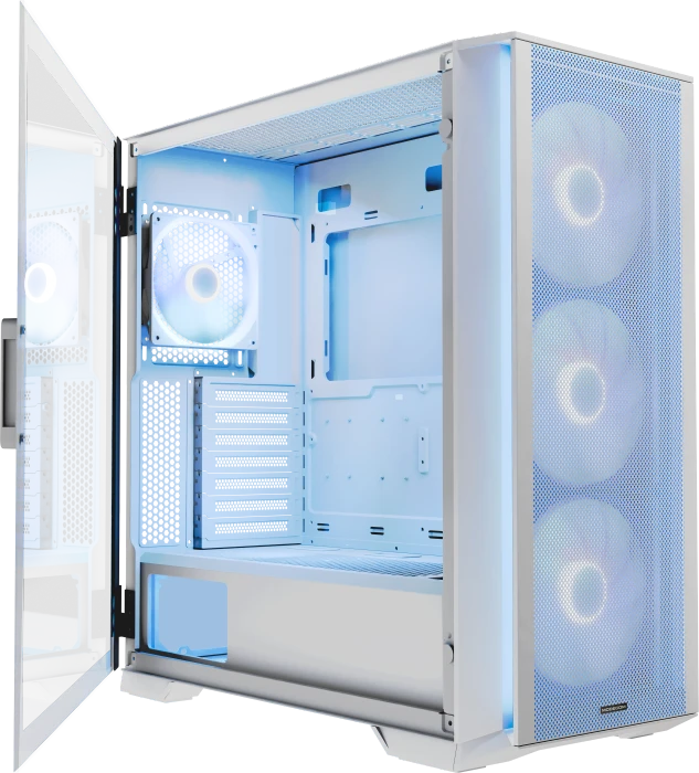 Modecom Horizon ARGB Flow White, Glasfenster