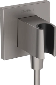 Hansgrohe FixFit E Wandanschluss mit Brausehalter brushed black chrome