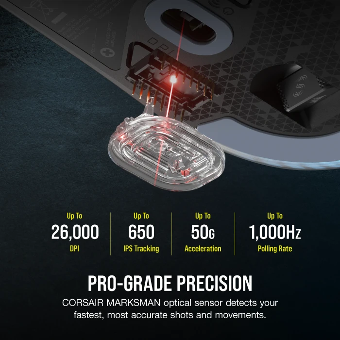 Corsair M75 WIRELESS Lightweight RGB Gaming Mouse, schwarz, USB/Bluetooth