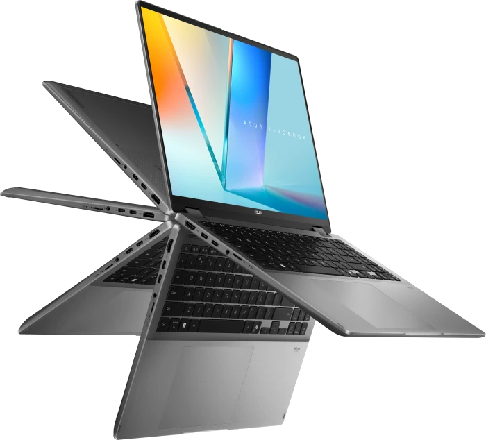 ASUS VivoBook S 16 Flip TP3607AA-SI058W, Matte Gray, Core Ultra 9 386H, 32GB RAM, 1TB SSD, DE