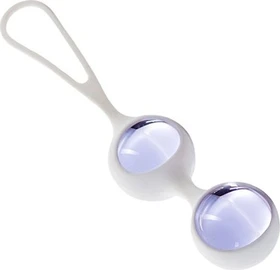 Glassvibrations Liebeskugeln Intensiv violett/weiß