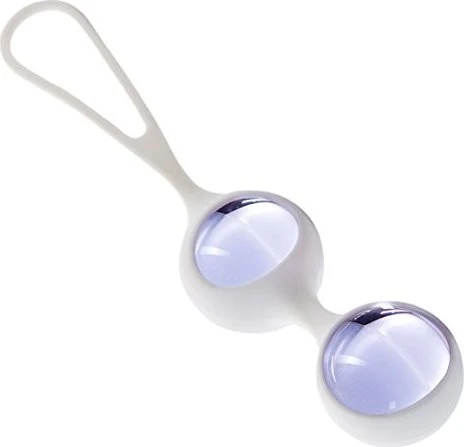 Glassvibrations Liebeskugeln Intensiv violett/weiß