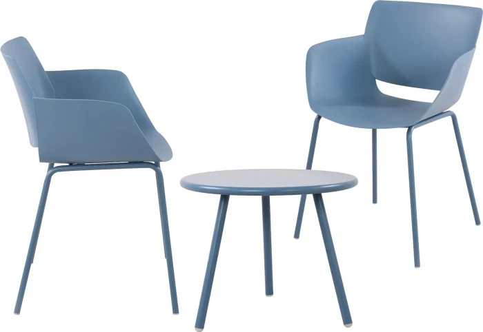 CLP Berena Gartenmöbel-Set blau, 3-tlg.