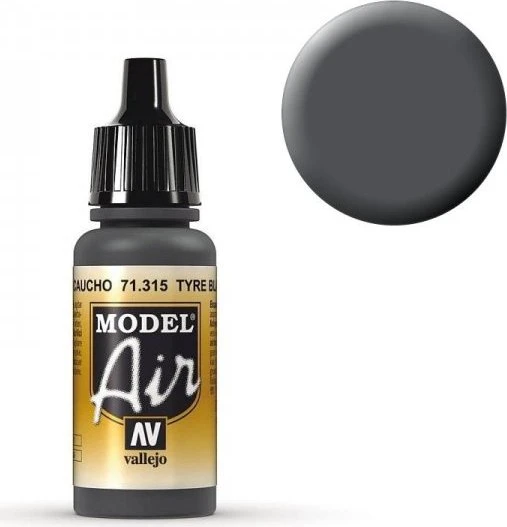 Vallejo Model Air 315 tyre black, 17ml