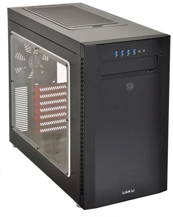 Lian Li PC-A51WRX schwarz/rot, Acrylfenster