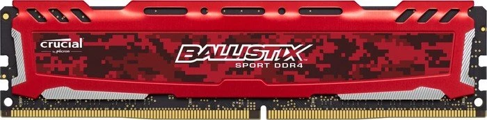 Crucial Ballistix Sport LT rot UDIMM 8GB, DDR4-2666, CL16-18-18, 2RX8