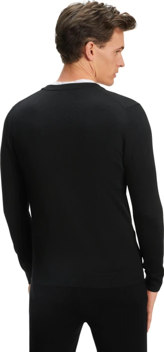 Falke Basic Apparel Cardigan V-Ausschnitt Strickjacke schwarz (Herren)
