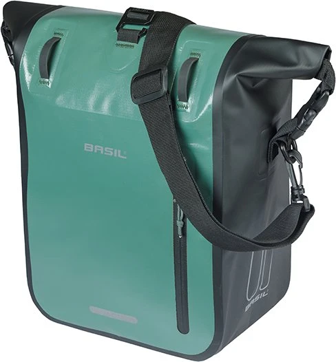 Basil Rivo M Tarpaulin MIK Hooks Gepäcktasche silvergreen/black