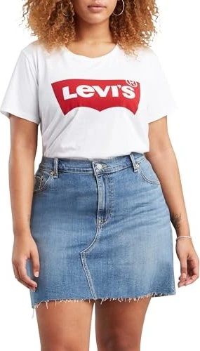 Levi's The Perfect Logo Plus T-Shirt kurzarm batwing/white (Damen)