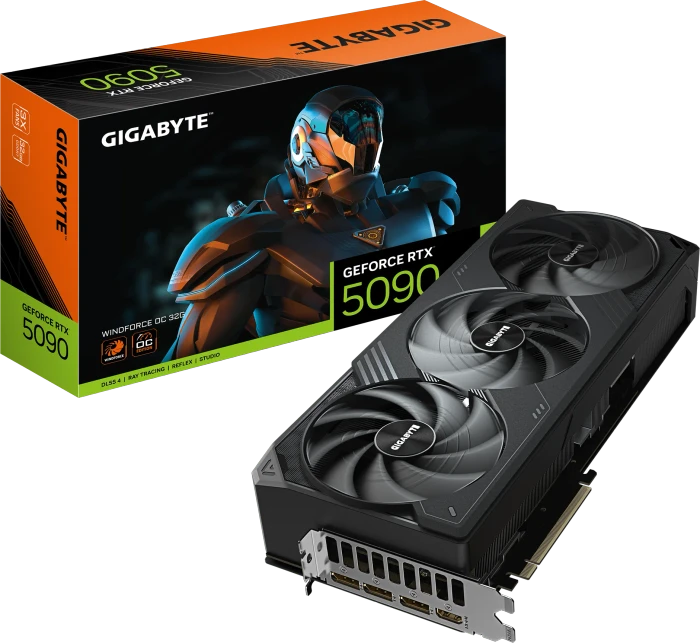 GIGABYTE GeForce RTX 5090 Windforce OC 32G, 32GB GDDR7, HDMI, 3x DP