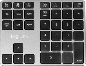 LogiLink Keypad Aluminium, Space Grey, Bluetooth