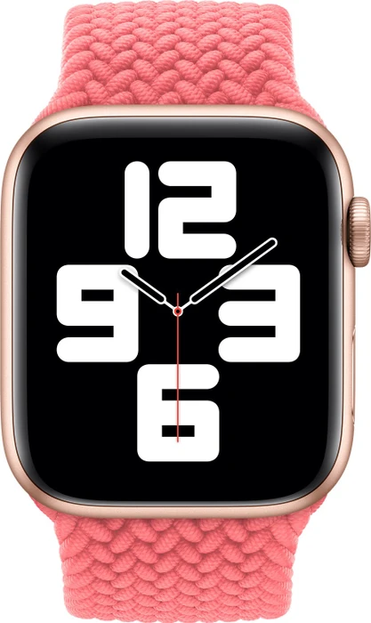 Apple Geflochtenes Solo Loop Größe 4 für Apple Watch 44mm limonadenpink