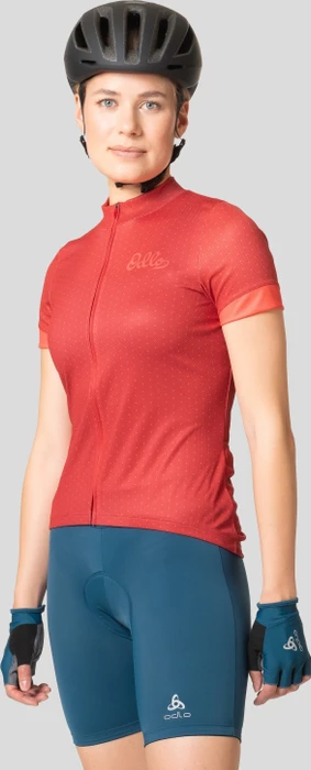 Odlo The Essential Print Trikot kurzarm american beauty/cayenne (Damen)