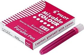 Pilot Patrone Parallel Pen Standard-Tintenpatrone rot, 6er-Pack