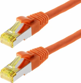 Helos Premium Patchkabel, Cat6a, S/FTP, RJ-45/RJ-45, 7.5m, orange