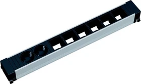 Bachmann Conference/Top Frame, 2-fach, Steckdoseneinheit, 6x Custom, 2x Schuko