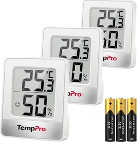 ThermoPro Hygrometer-Temperaturstation weiß, digital, 3 Stück