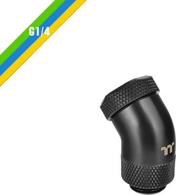 Thermaltake Pacific Rohranschluss 45° G1/4" auf 12mm schwarz