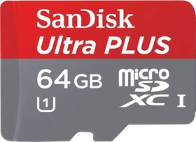 SanDisk Ultra PLUS R80 64GB Kit, UHS-I U1, Class 10